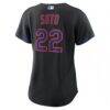 Juan Soto New York Mets Nike Women's Alternate Replica Jersey - Black - Detail View