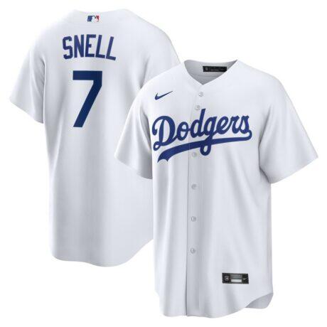 Blake Snell Los Angeles Dodgers Nike Home Replica Jersey - White - Front View