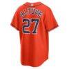 Jose Altuve Houston Astros Nike Alternate Replica Jersey - Orange - Detail View