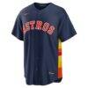Jose Altuve Houston Astros Nike Alternate 2 Replica Jersey - Navy - Side View