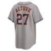 Jose Altuve Houston Astros Nike Road Replica Jersey - Gray - Detail View