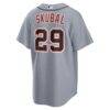 Tarik Skubal Detroit Tigers Nike Road Replica Jersey - Gray - Detail View