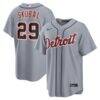 Tarik Skubal Detroit Tigers Nike Road Replica Jersey - Gray - Front View