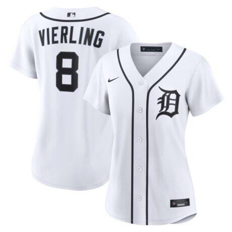 Matt Vierling Detroit Tigers Nike Women's Home Replica Jersey - White - Front View