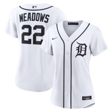 Parker Meadows Detroit Tigers Nike Women's Home Replica Jersey - White - Front View
