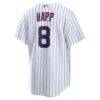 Ian Happ Chicago Cubs Nike Home Replica Jersey - White - Detail View