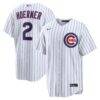 Nico Hoerner Chicago Cubs Nike Home Replica Jersey - White - Front View
