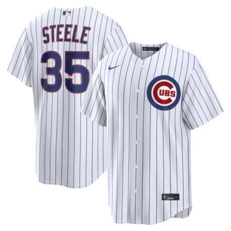 Justin Steele Chicago Cubs Nike Home Replica Jersey - White - Front View