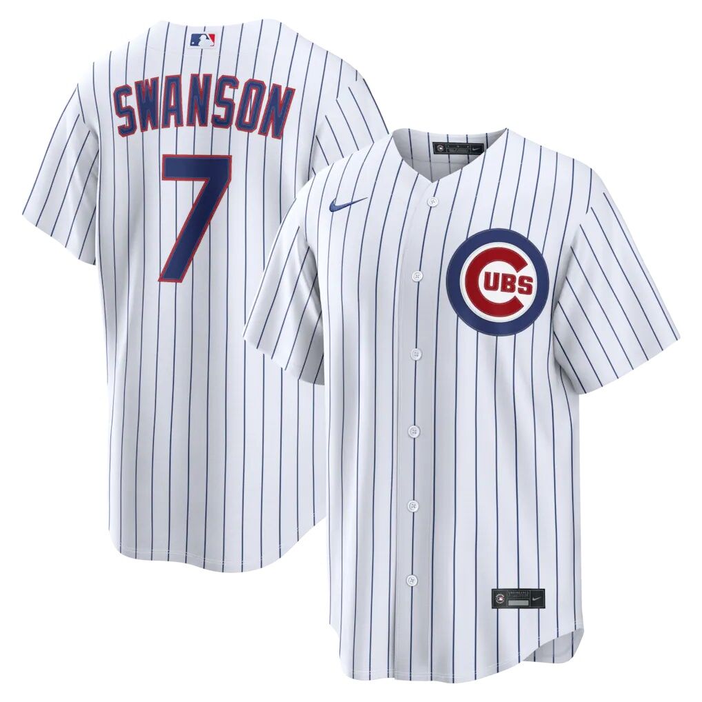 Dansby Swanson Chicago Cubs Nike Home Replica Jersey
