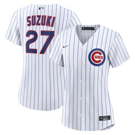Seiya Suzuki Chicago Cubs Nike Women's Home Replica Jersey - White - Front View