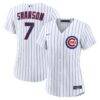 Dansby Swanson Chicago Cubs Nike Women's Home Replica Jersey - White - Front View