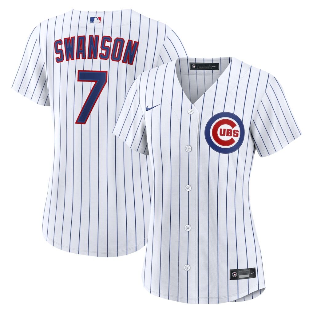 Dansby Swanson Chicago Cubs Nike Women's Home Replica Jersey