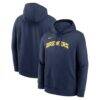 Milwaukee Brewers Nike Dri-FIT Club Hoodie - Navy - Front View
