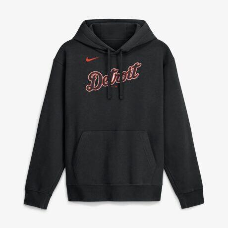 Detroit Tigers Nike Dri-Fit Club Hoodie - Black - Alt1