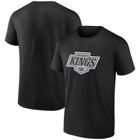 Los Angeles Kings Logo Athletic Essential T-Shirt - Black - Front View