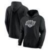 Los Angeles Kings Logo Athletic Essential Hoodie - Black - Front View