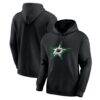 Dallas Stars Logo Athletic Essential Hoodie - Black - Front View