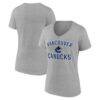 Vancouver Canucks Logo Athletic Women's Arch Victory V-Neck T-Shirt - - Front View
