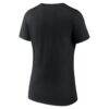 San Jose Sharks Logo Athletic Women's Arch Victory V-Neck T-Shirt - Black - Detail View