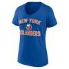 New York Islanders Logo Athletic Women's Arch Victory V-Neck T-Shirt - - Side View