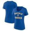 Buffalo Sabres Logo Athletic Women's Arch Victory V-Neck T-Shirt - - Front View