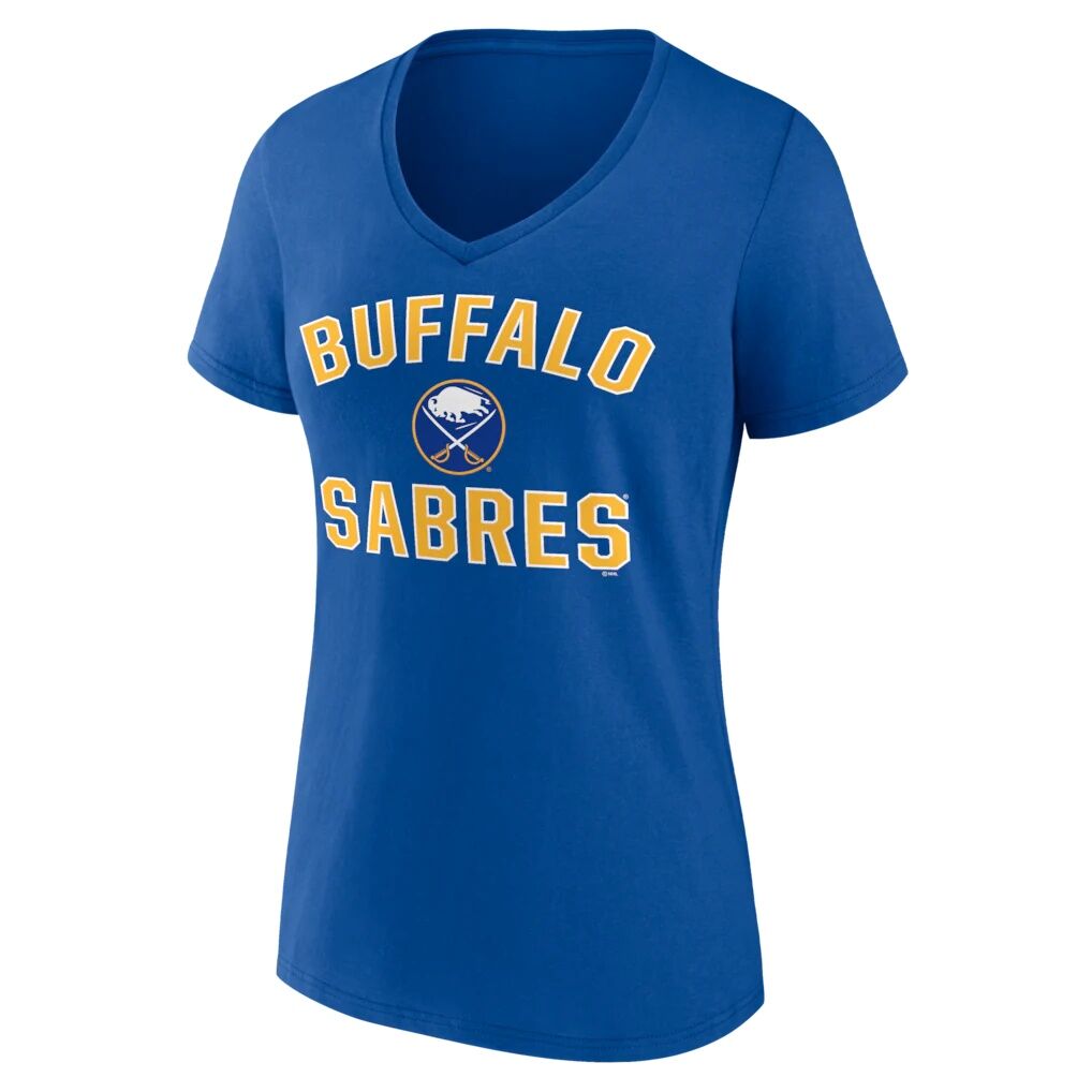 Buffalo Sabres Logo Athletic Women's Arch Victory V-Neck T-Shirt - Royal