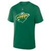 Brock Faber Minnesota Wild Fashion7 Authentic Stack Name & Number T-Shirt - Green - Side View