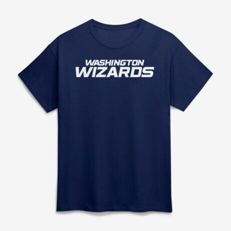 Washington Wizards Logo Athletic Wordmark T-Shirt - Navy - Front View