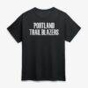 Portland Trail Blazers Logo Athletic Wordmark T-Shirt - Black - Front View