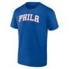 Philadelphia 76ers Logo Athletic Wordmark T-Shirt - - Back View