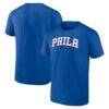 Philadelphia 76ers Logo Athletic Wordmark T-Shirt - - Front View