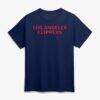 LA Clippers Logo Athletic Wordmark T-Shirt - Navy - Front View