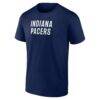 Indiana Pacers Logo Athletic Wordmark T-Shirt - Navy - Side View