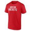 Houston Rockets Logo Athletic Wordmark T-Shirt - Red - Back View