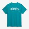 Charlotte Hornets Logo Athletic Wordmark T-Shirt - Teal - Front View