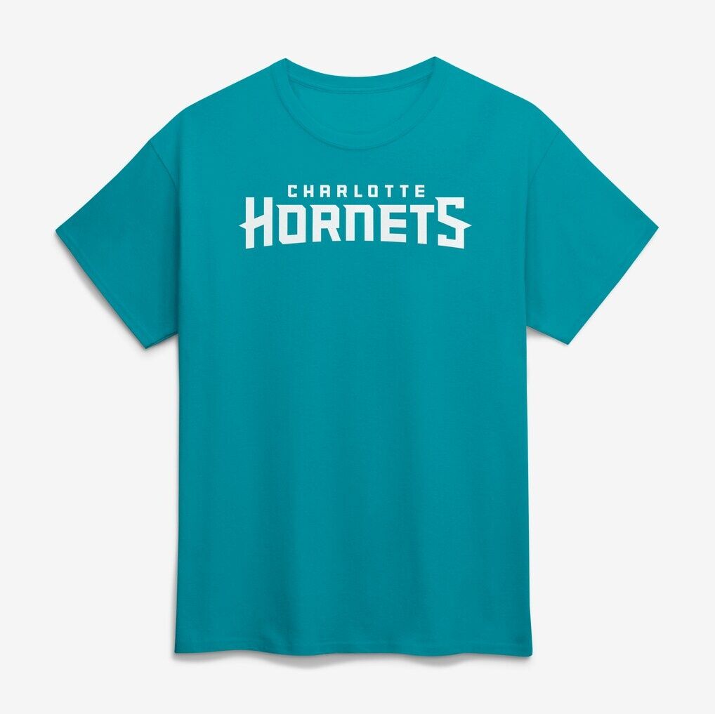 Charlotte Hornets Logo Athletic Wordmark T-Shirt