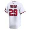 James Wood Washington Nationals Nike Home Limited Jersey - White - Detail View