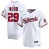 James Wood Washington Nationals Nike Home Limited Jersey - White - Front View