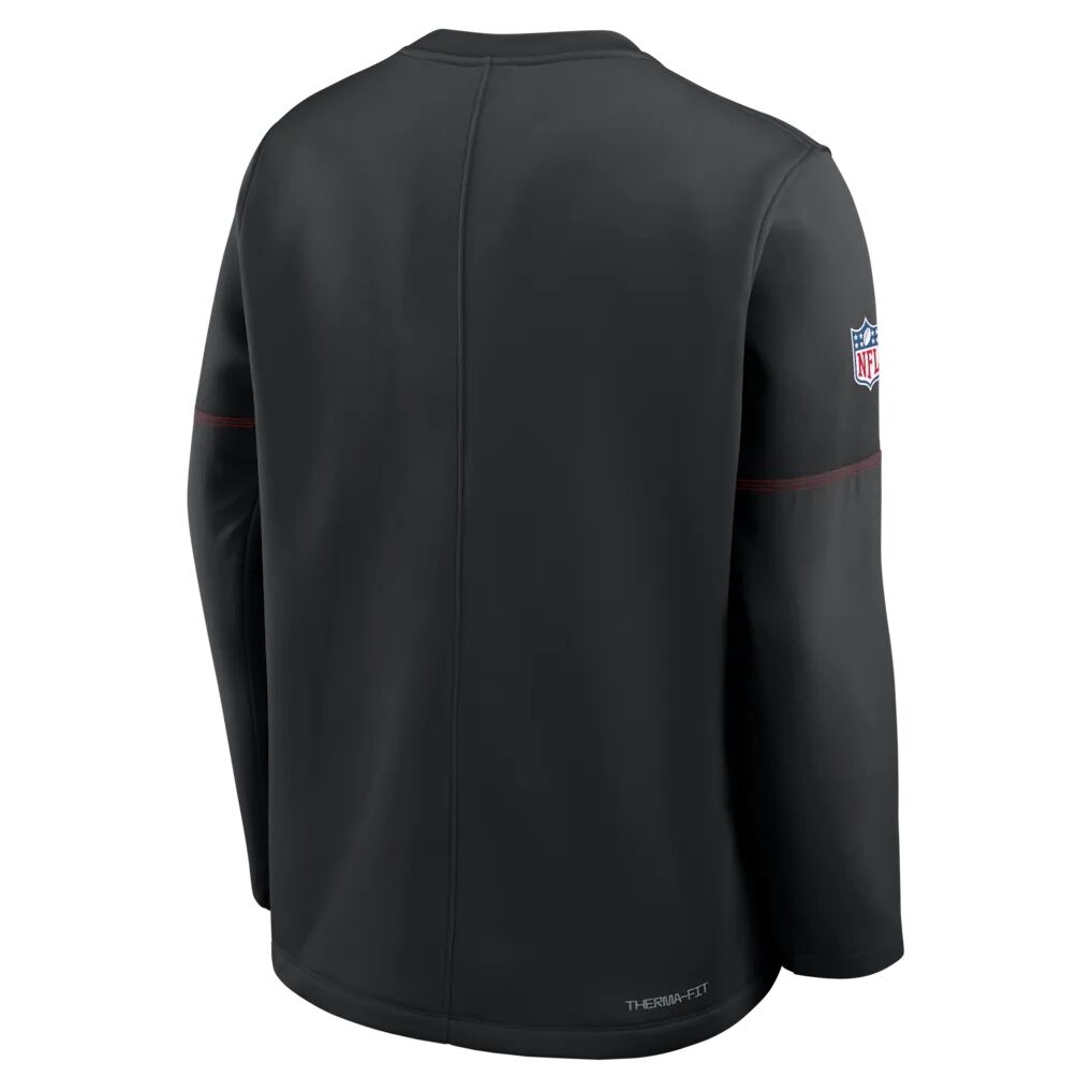 San Francisco 49ers Nike Sideline Coaches Team Present Midweight Therma-FIT Sweatshirt