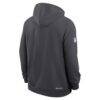 Green Bay Packers Nike Sideline Standard Issue Top Prospect Dri-FIT Hoodie - Charcoal - Detail View