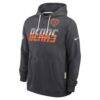 Chicago Bears Nike Sideline Standard Issue Top Prospect Dri-FIT Hoodie - Charcoal - Side View
