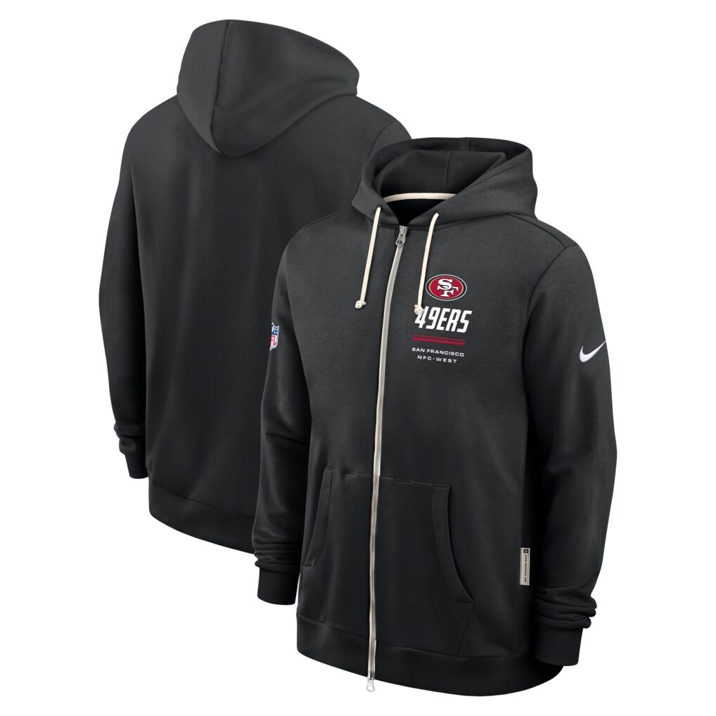 San Francisco 49ers Nike Sideline Standard Issue Quarterback Scramble Dri-FIT Full-Zip Hoodie