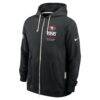 San Francisco 49ers Nike Sideline Standard Issue Quarterback Scramble Dri-FIT Full-Zip Hoodie - Black - Side View