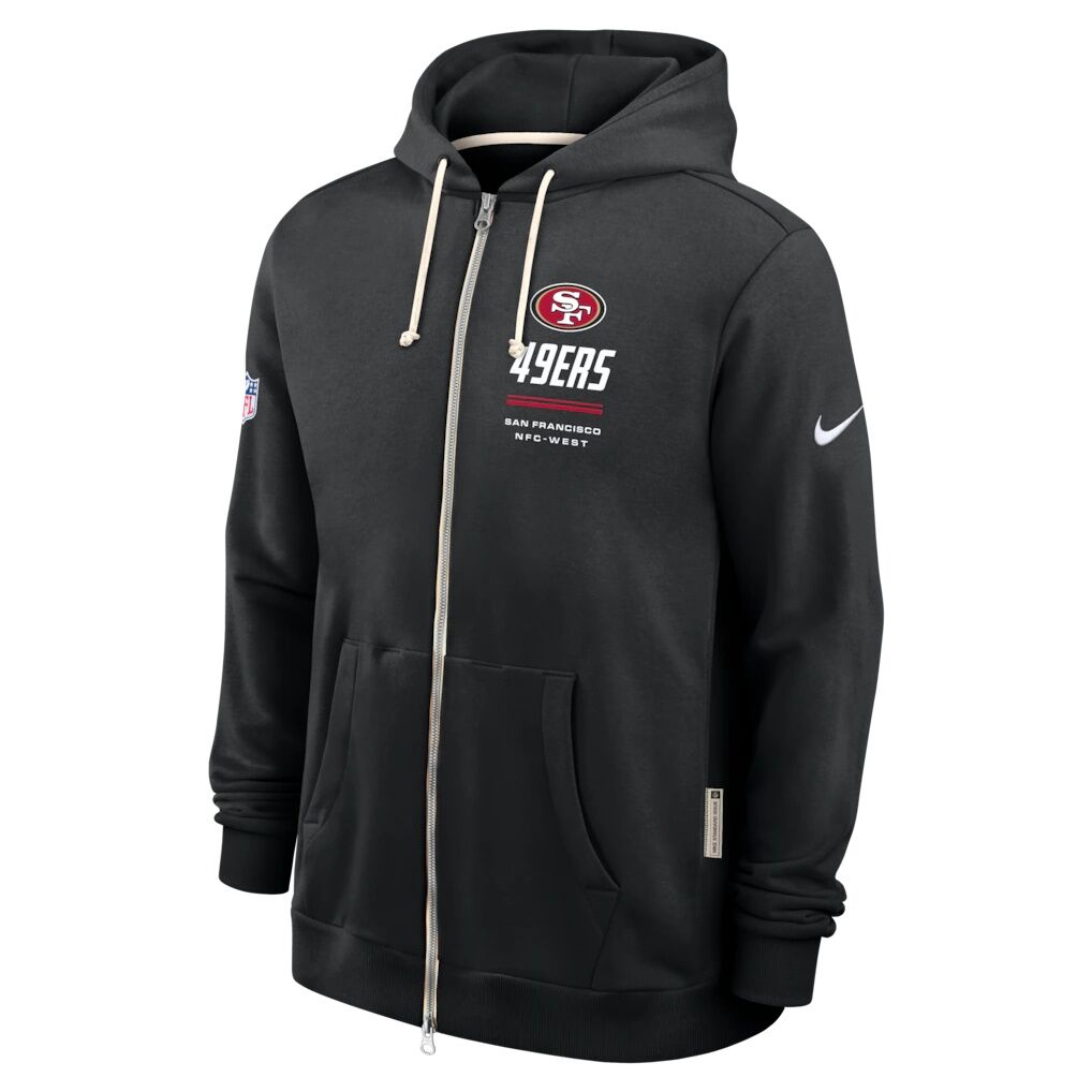 San Francisco 49ers Nike Sideline Standard Issue Quarterback Scramble Dri-FIT Full-Zip Hoodie