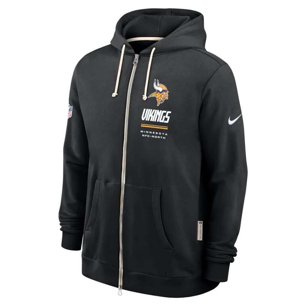 Minnesota Vikings Nike Sideline Standard Issue Quarterback Scramble Dri-FIT Full-Zip Hoodie