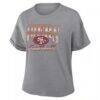 San Francisco 49ers Fashion7 Women's Overplayed Tribute Tri-Blend Boxy T-Shirt - - Alt1
