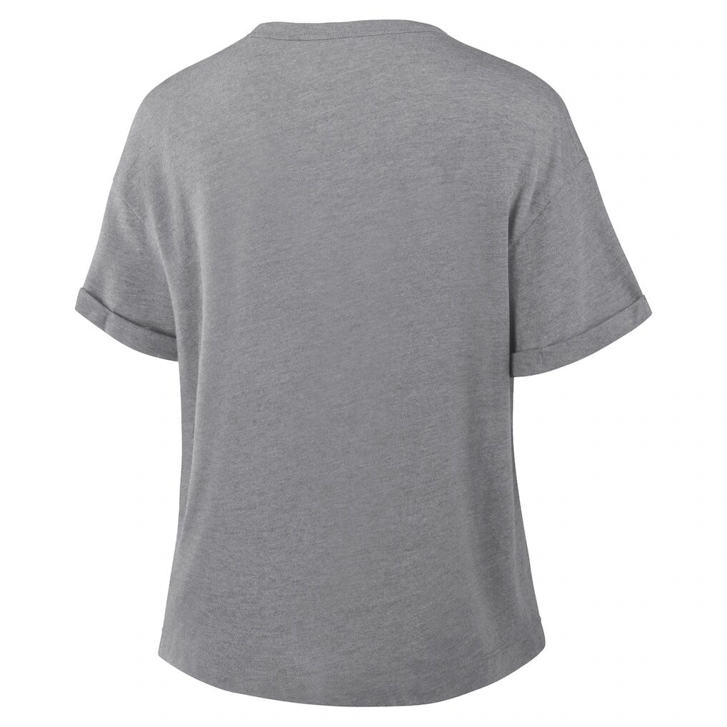 San Francisco 49ers Fashion7 Women's Overplayed Tribute Tri-Blend Boxy T-Shirt - Heather Gray