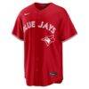 George Springer Toronto Blue Jays Nike Canada Day Replica Jersey - Red - Side View