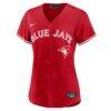 Vladimir Guerrero Jr. Toronto Blue Jays Nike Women's Canada Day Replica Jersey - Red - Side View