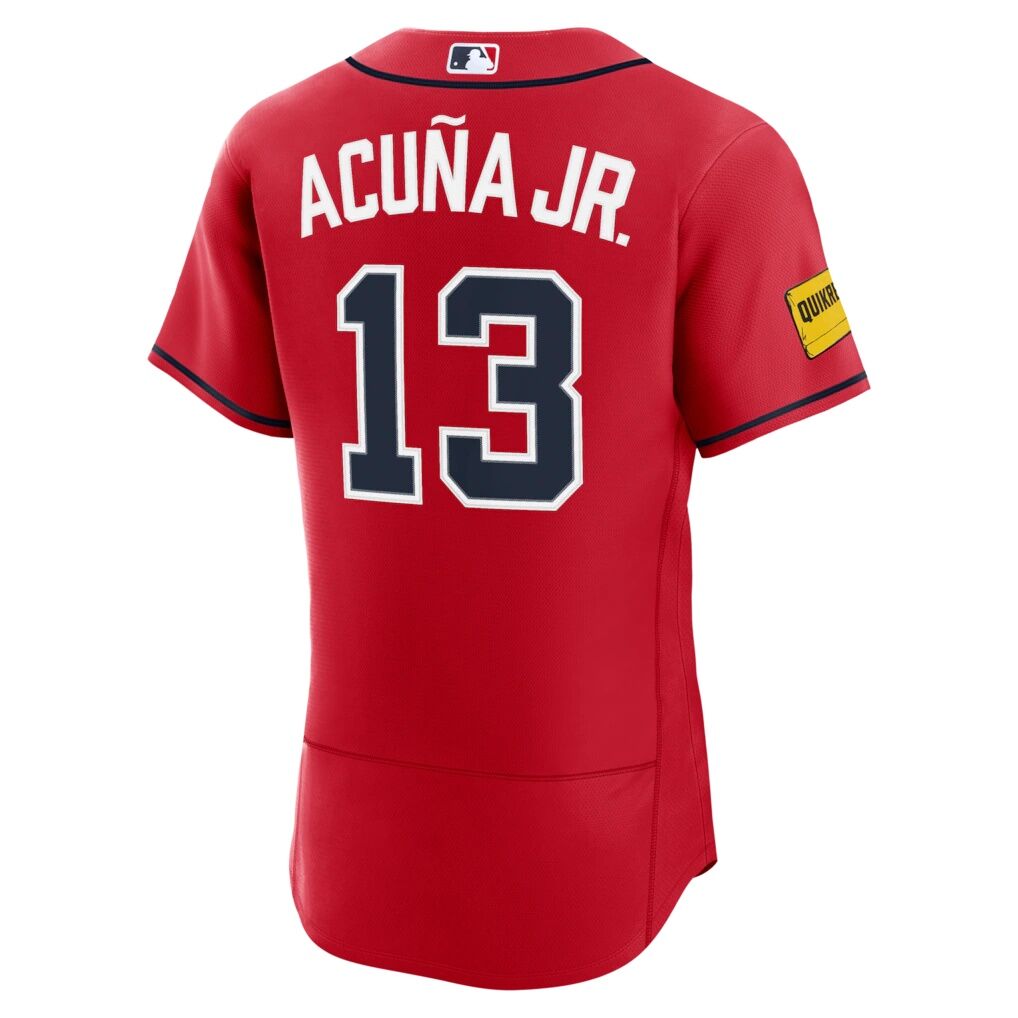Ronald Acuña Jr. Atlanta Braves Nike Alternate Authentic Sponsor Patch Jersey